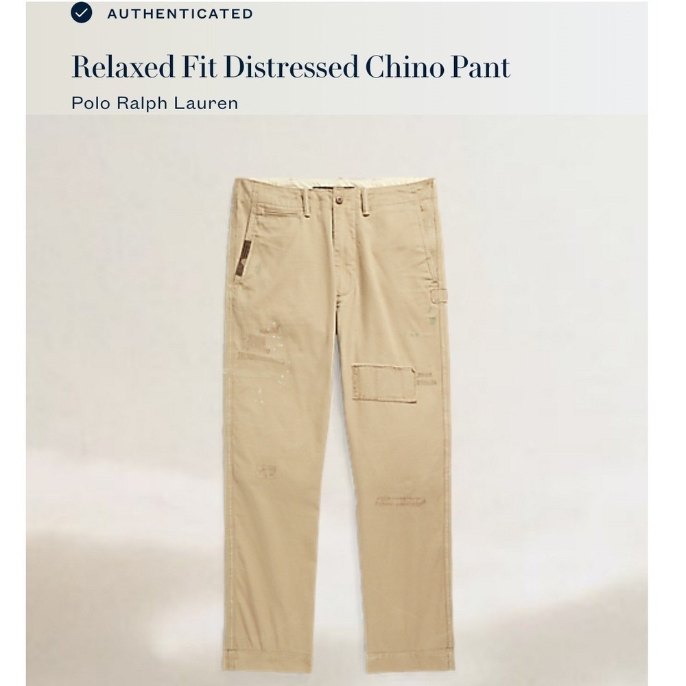 Polo Ralph Lauren Bedford Paint-Splatter Pants 32x30 (Actual‎ Inseam 27") NWT - Picture 3 of 14